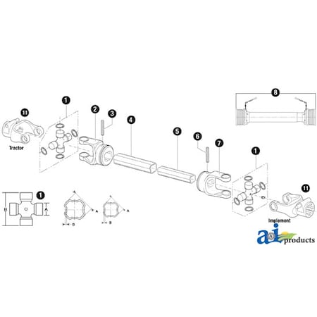 A & I Products Cross & Bearing Kit (Extended Lube) 2" x1" x3" A-BP4120C0012